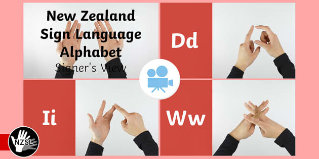 New Zealand Sign Language (NZSL) Alphabet Signer's View Video