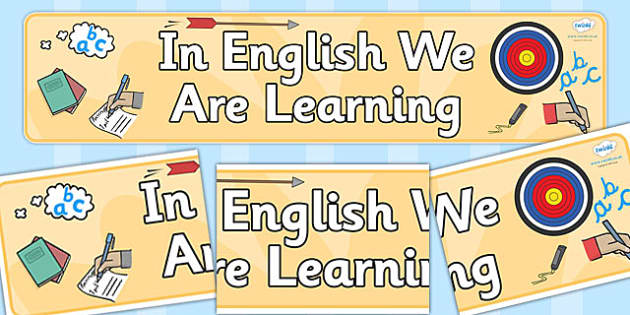 FREE! - 👉 In English We Are Learning Display Banner