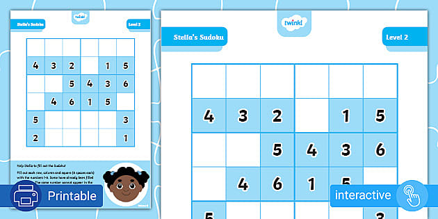 Year 6 Sudoku 6 x 6 Worksheet (teacher made) - Twinkl