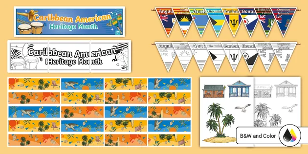 Caribbean American Heritage Flag Bunting