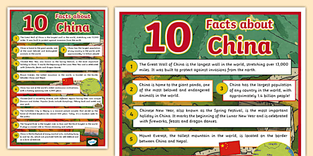 10 Facts About China Display Poster teacher Made Twinkl