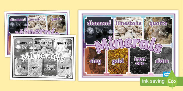 Minerals Photo Display Poster (Teacher-Made) - Twinkl