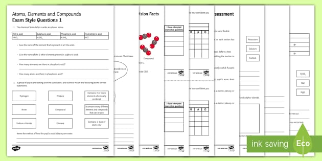 Ks3 Atoms Elements And Compounds Revision Pack Beyond