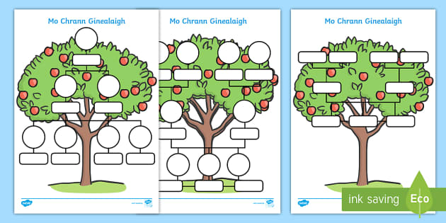 Bileog Oibre: Mo Chrann Ginealaigh (Hecho por educadores)