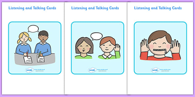 👉 Listening and Talking Cards