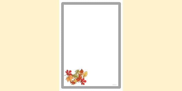 Simply Fall Border Papers