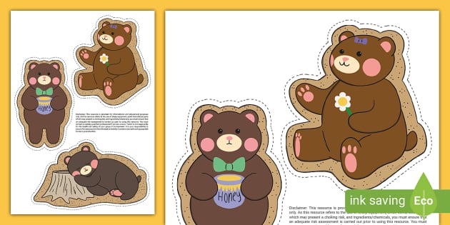 Bear Biscuit Cut-Outs (teacher made) - Twinkl