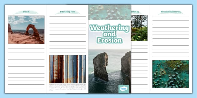 Weathering and Erosion Leaflet Template (Teacher-Made)