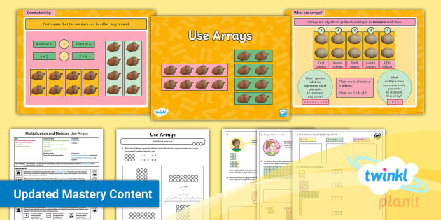 👉 Y3 Use Arrays Planit Maths Lesson 2 (teacher made)