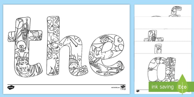 Year 1 Common Exception Words Mindfulness Colouring Pages