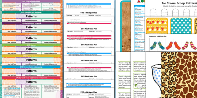 EYFS Patterns Lesson Plan Enhancement Ideas And Resources Pack