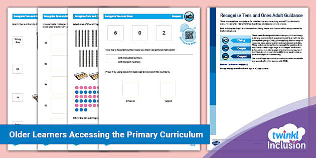 SEND: Older Learners: Recognise Tens and Ones Activity