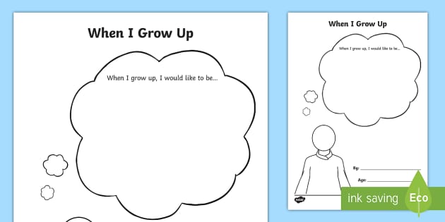 When I Grow Up Worksheet / Worksheet - Twinkl