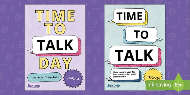 Time to Talk Day Display Poster (teacher made) - Twinkl