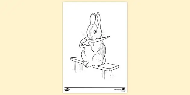 Cute and happy looking cartoon bunny or rabbit holding a carrot. Simple  drawing, suitable for kids Stock Photo - Alamy