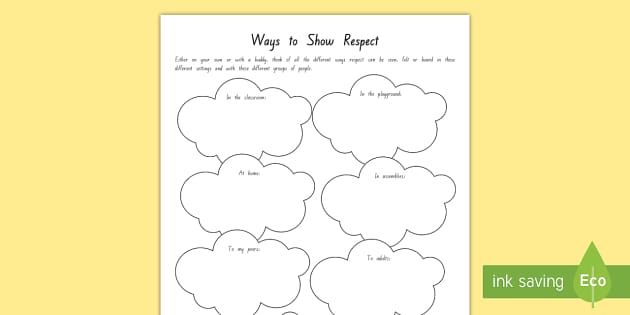 ways-to-show-respect-worksheet-teacher-made