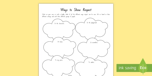 Printable Respect Activities