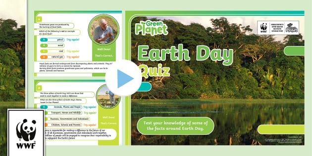 FREE! - WWF Earth Day Quiz | Earth Day Resources | Twinkl