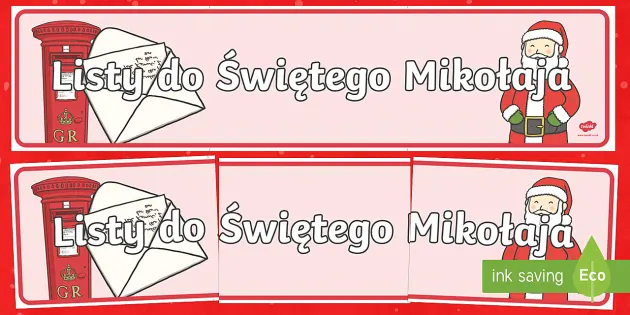 Banner Na Gazetke Listy Do Swietego Mikolaja