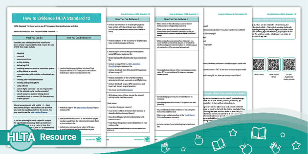 How to Evidence HLTA Standard 12 (teacher made) - Twinkl