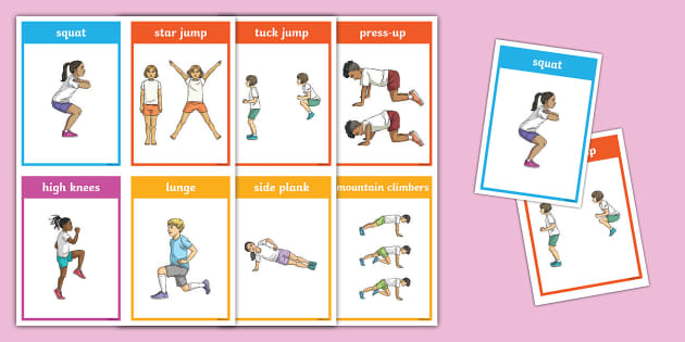 Exercise Flashcards - Twinkl - KS2 (teacher made) - Twinkl