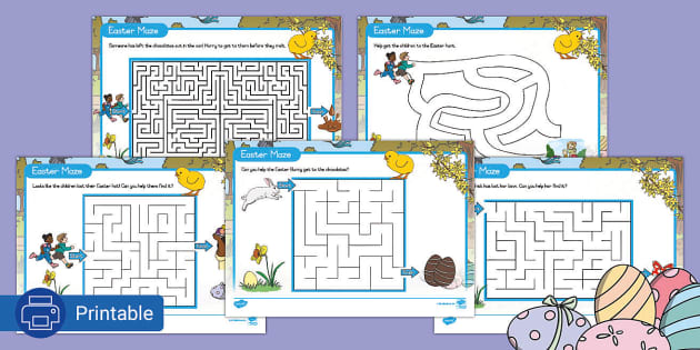 Grade R: Easter Maze (teacher made) - Twinkl