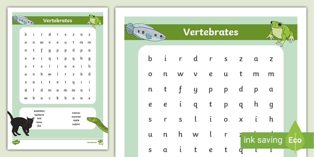 new-vertebrates-word-search-teacher-made