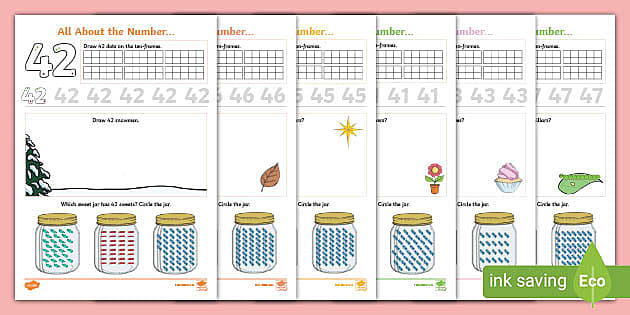 All About Numbers 41-50 Activity Pack - (teacher made)