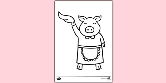 pink pig color sheets