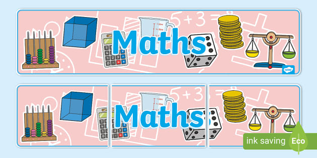 👉 Pastel Maths Display Banner, Maths Banner - Twinkl