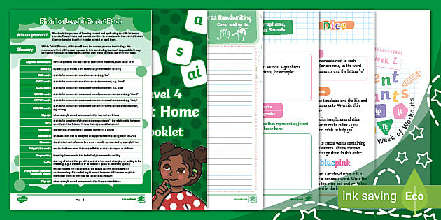 Phonics Phase 4 Learning at Home Activity Pack for Parents