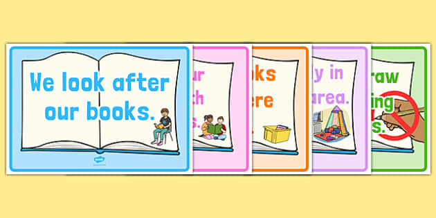 reading area rules display posters reading area rules