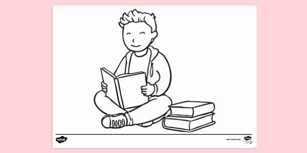 FREE! - Reading Colouring Sheet | Colouring Sheets - Twinkl