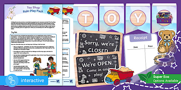 Toy Shop Role Play Pack Hecho por educadores Twinkl