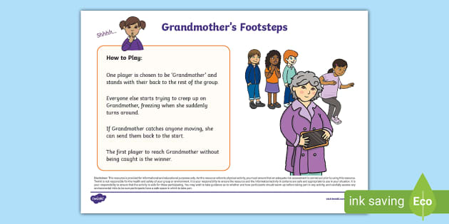 Grandmother's Footsteps Game Instructions - Twinkl