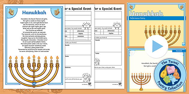 'Hanukkah' Poem for Kids | Jewish Festival Rhyming Poem