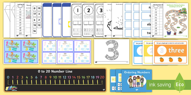 Spanish Number Line 0-20 (Teacher-Made) - Twinkl