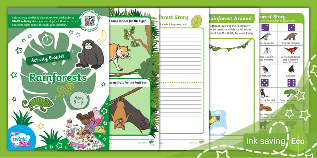 Rainforests Activity Booklet (Ages 5 - 7) (teacher made)