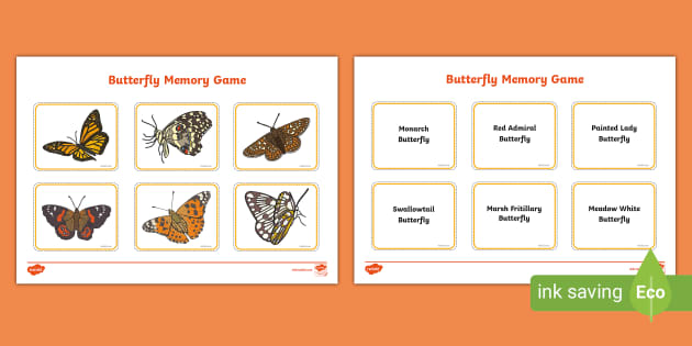 Free Butterfly Memory Game Teacher Made Twinkl