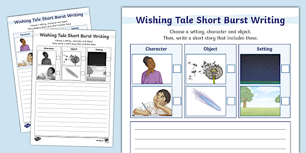 Wishing Tale Short Burst Writing Template (teacher made)