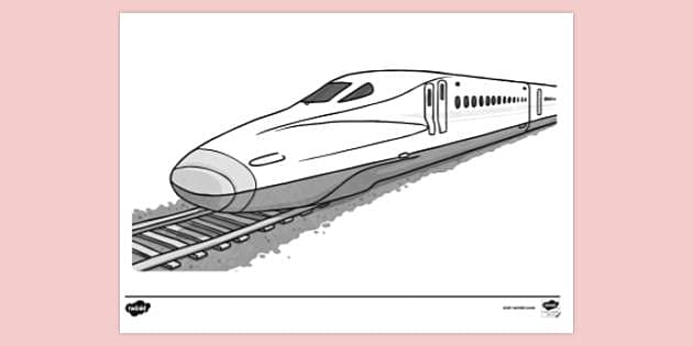 how to draw a bullet train