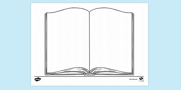 School Text Book Colouring Sheet | Colouring Pages - Twinkl