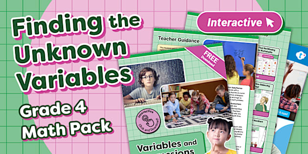 Variables and Expressions Grade 4 Math Pack