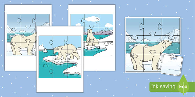 International Polar Bear Day Puzzle for ending off lessons.