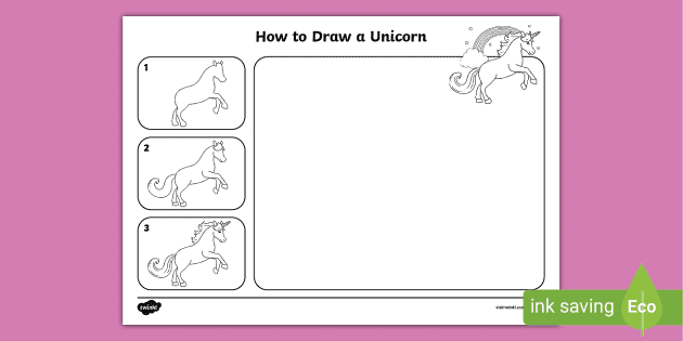 How To Draw Unicorns For Kids: A Step-by-Step Drawing and Activity