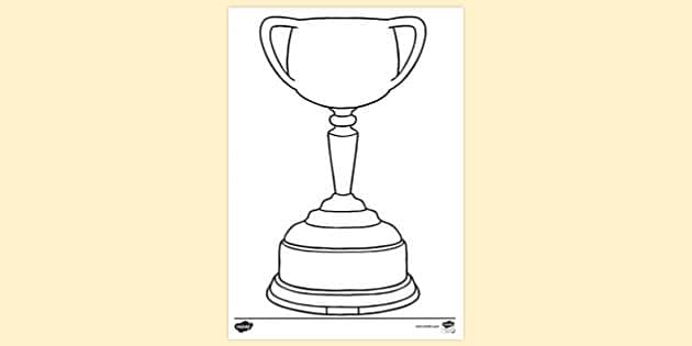 football trophy coloring pages