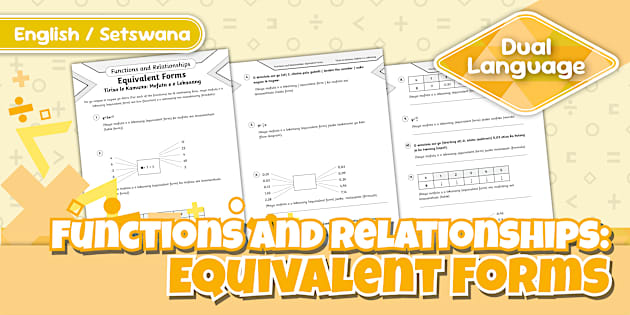 Grade 7 Maths - Term 3 - Functions and Relationships: Equivalent Forms ...