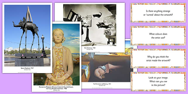 Salvador Dali Photopack and Prompt Questions (teacher made)