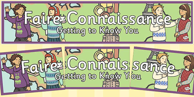 Getting to Know You French Display Banner - Twinkl