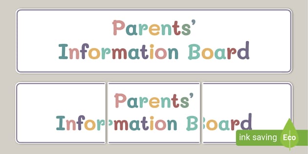 EYFS Parents' Information Board Muted Colours Banner